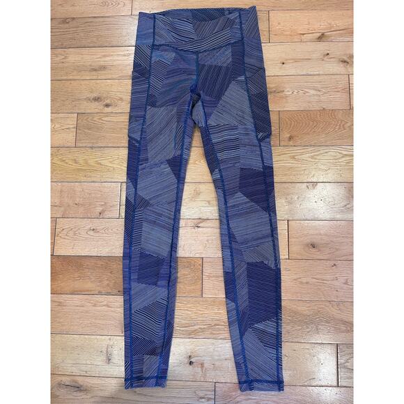 Lululemon Hi-Rise Wunder Under Etch Hail Midnight Navy Ankle Length Size 4‎ - Picture 2 of 7